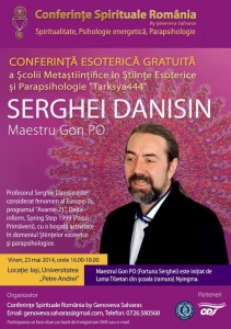 Conferinta ezoterica gratuita, cu Maestrul Gon Po Serghei Danisin | 23 mai 2014, Iasi